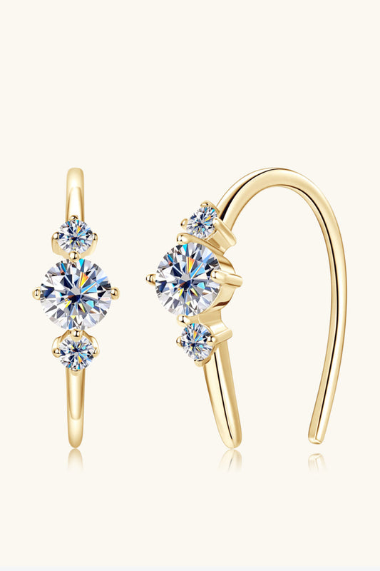 Moissanite 925 Sterling Silver Earrings Trendsi