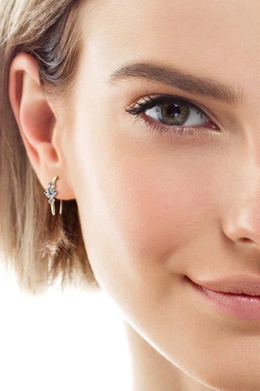 Moissanite 925 Sterling Silver Earrings Trendsi
