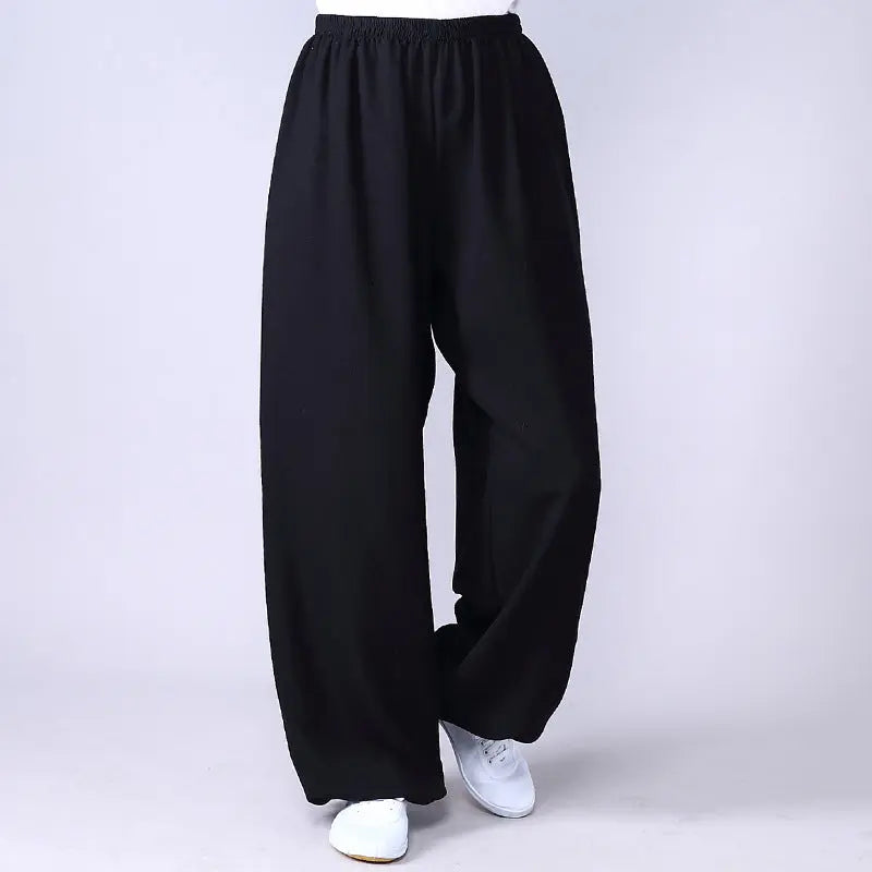 Cotton and linen summer Tai Chi clothing practice pants women's lantern pants yoga pants breathable Tai Chi pants eprolo