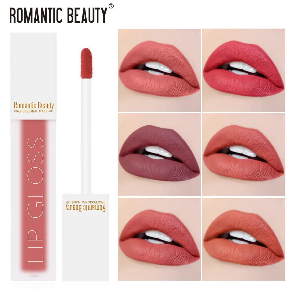 Romantic Beauty Velvet Matte Lip Glaze Non-Stick Lip Gloss eprolo