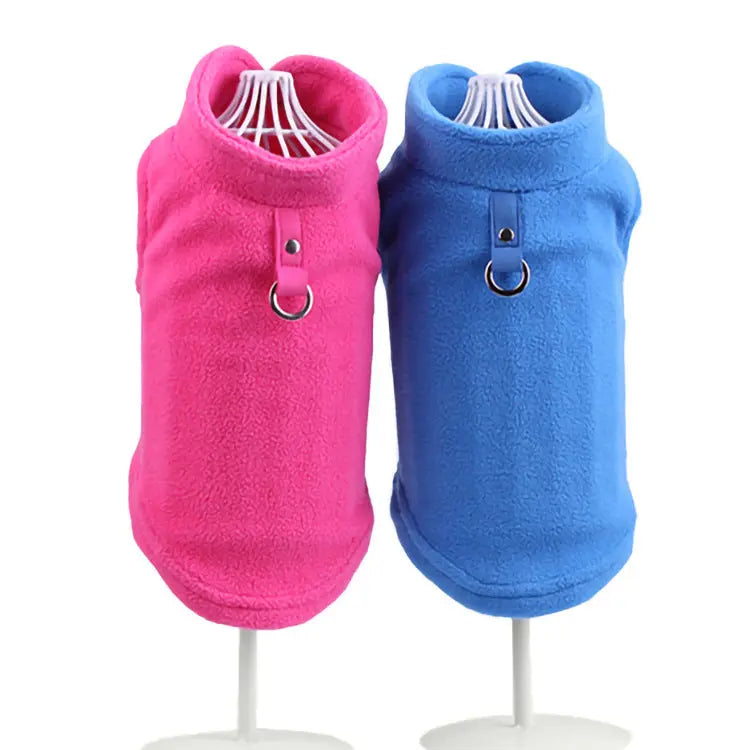 Dog clothing thickened solid color fleece pet dog supplies eprolo