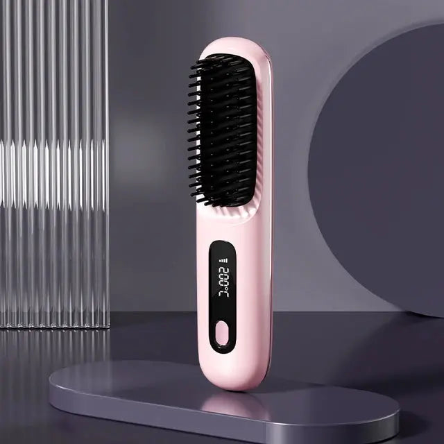 Home Travel Wireless Straightener, Digital Adjustable Styling Tool, Women's Straight Hair Comb, Safe And Easy To Use eprolo