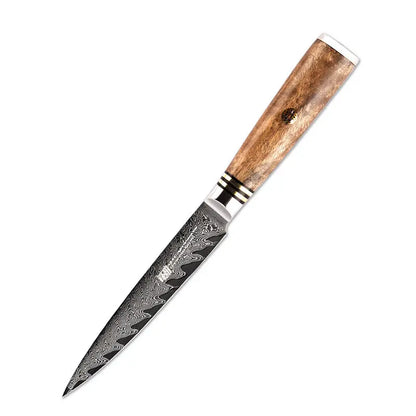 Damascus Shadow Wood Fruit Saury Bone Pattern Sharp Universal Knife Exquisite 5 Inch Paring Knife eprolo