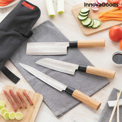 Set of Knives with Professional Carry Case Damas·Q InnovaGoods Bigbuy