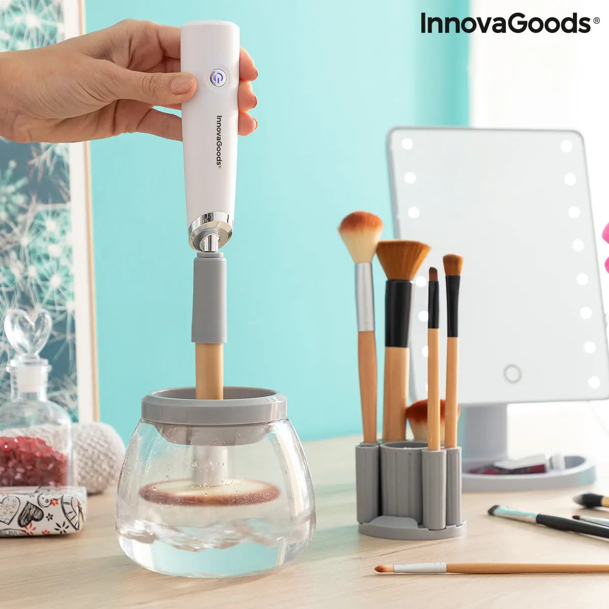 Automatic Make-up Brush Cleaner and Dryer Maklin InnovaGoods Bigbuy