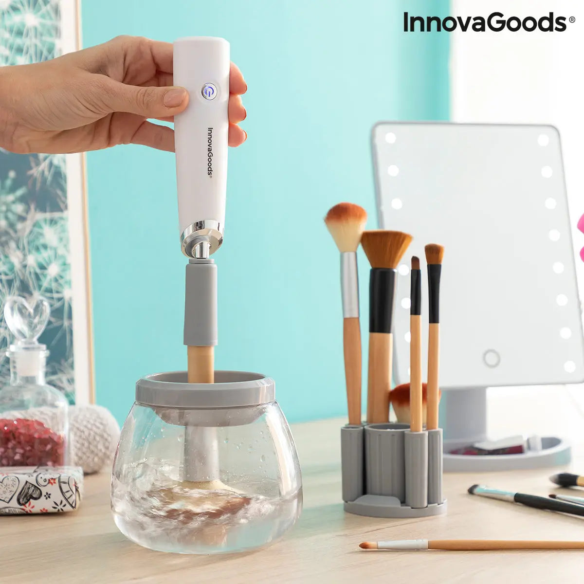 Automatic Make-up Brush Cleaner and Dryer Maklin InnovaGoods Bigbuy