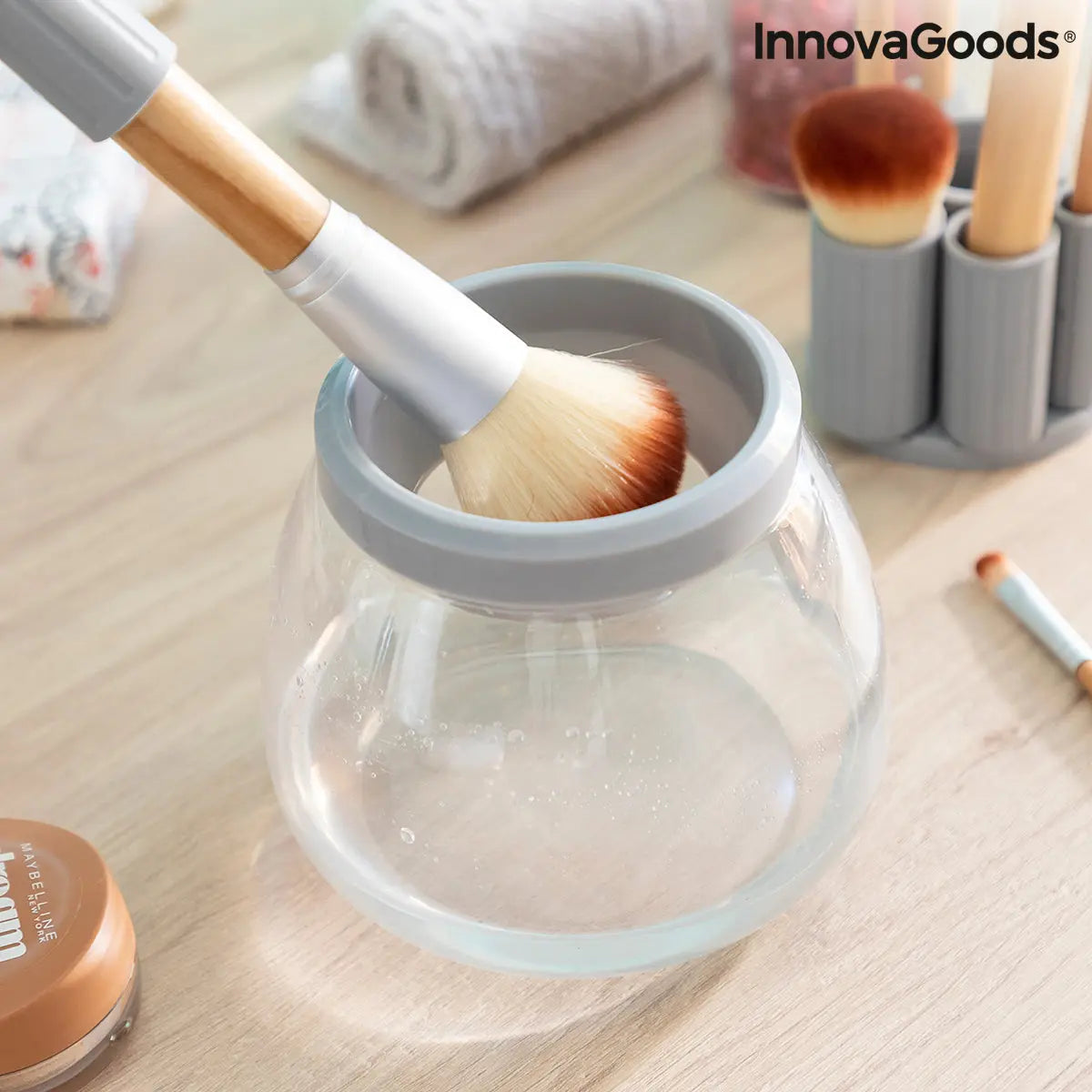 Automatic Make-up Brush Cleaner and Dryer Maklin InnovaGoods Bigbuy