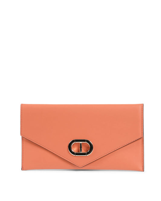 Leather Envelope Clutch Orange - My Store Bags & Wallets 