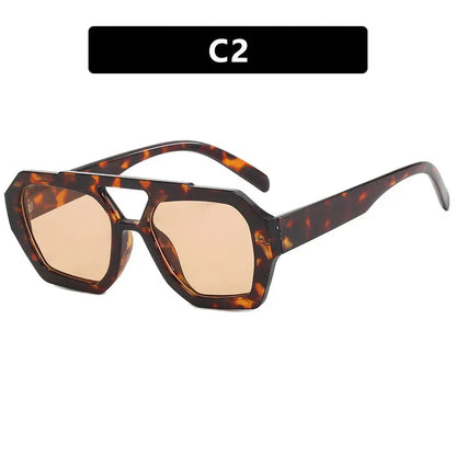 Double beam irregular sunglasses, new European and American Instagram influencers, same fashionable sunglasses, sunglasses eprolo