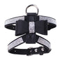 Sparkling rhinestone bow pet chest strap, rhinestone dog chest strap, suede microfiber dog chain pet supplies eprolo