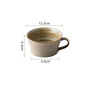 Coarse pottery coffee cup and plate set creative handmade retro coffee cup artistic cup plate milk cup eprolo