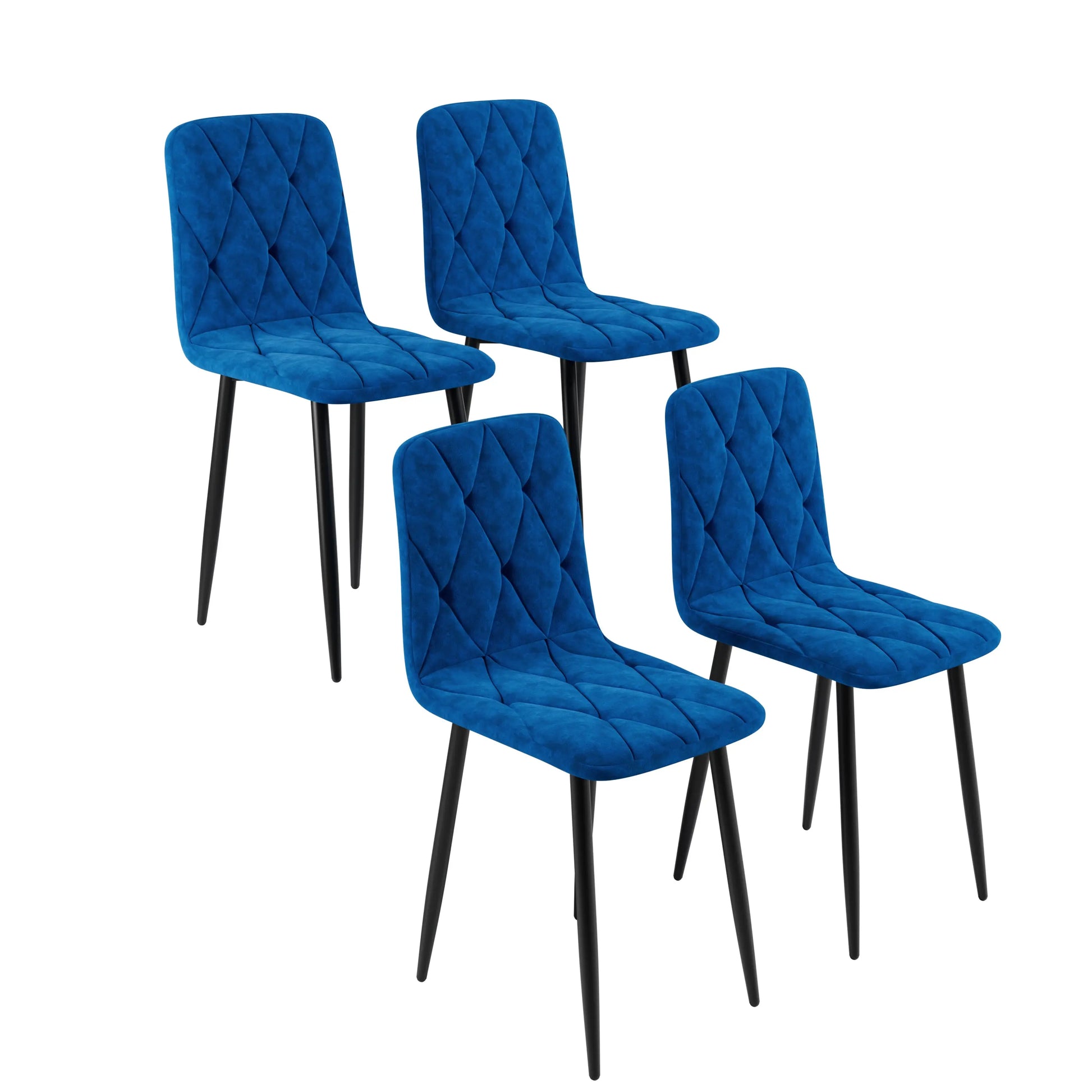 Dining Chairs Set of 4, Modern Kitchen Dining Room Chairs, Velvet Dining Chair Upholstered Cushion Seat and Sturdy Metal Legs eprolo