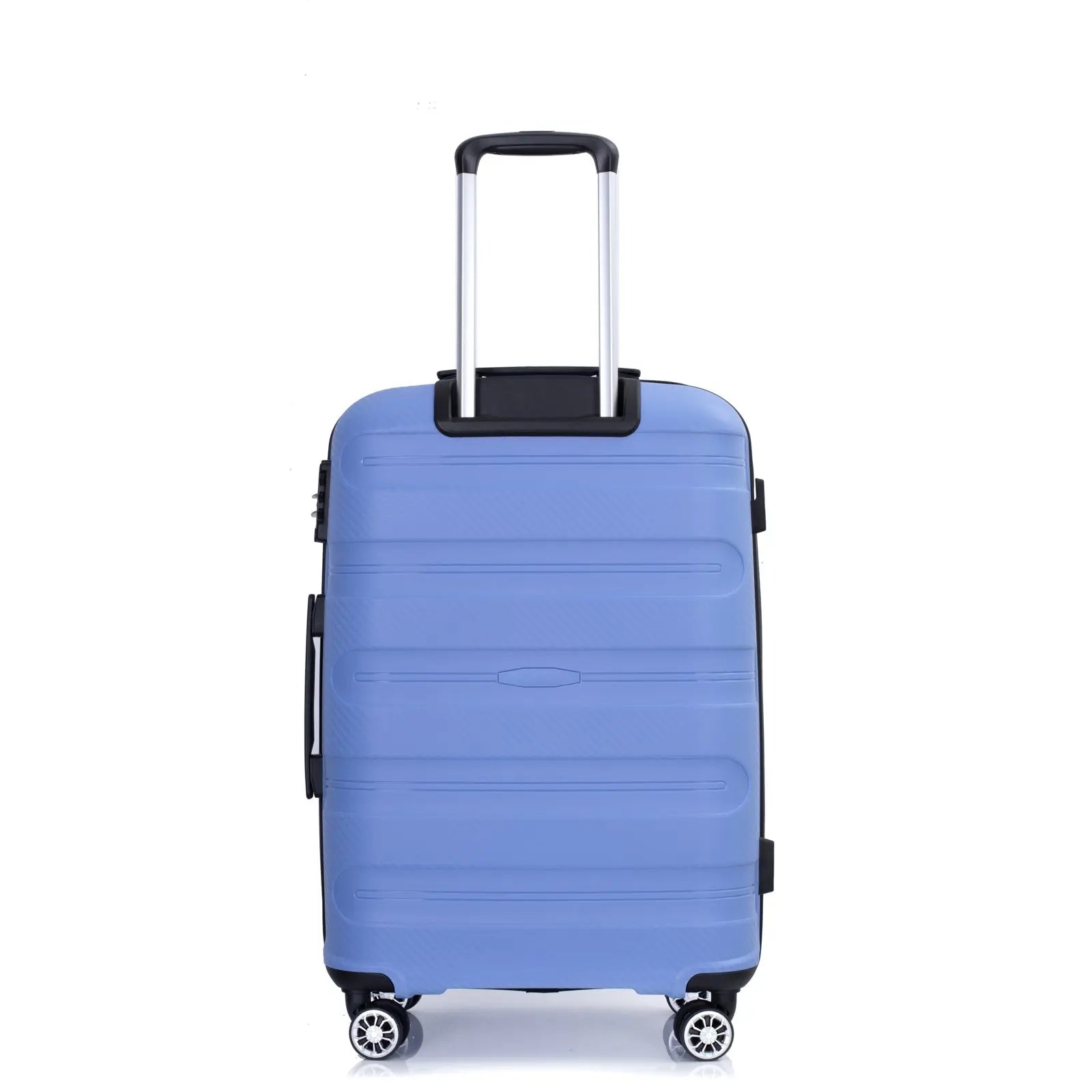 Hardshell Suitcase Spinner Wheels PP Luggage Sets Lightweight Durable Suitcase ,3-Piece Set (20/24/28) ,Purplish Blue eprolo