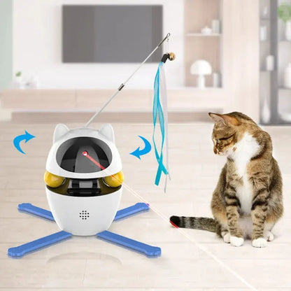 Chasing Exercising Laser Toy USB Rechargeable 4-in-1 Cat Toys Indoor Electric Interactive Toys with Ball  Pet cat Teasing cats eprolo