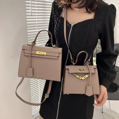 Size Solid Color PU Kelly Bag Candy Color Handbag Cross Shoulder Fashion Model Bag eprolo