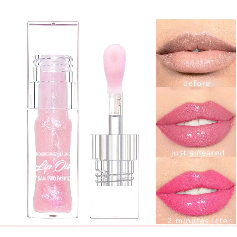 Hydrating Color Changing Lip Gloss Sparkling Shimmer Lip Oil Plumping Liquid Lipstick eprolo