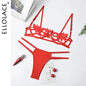 Ellolace Sexy Lingerie Women's Underwear Set See Through Brassiere Lingerie Set Sexy Lace Underwear Bra and Panty Set Wholesale eprolo