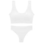 Big Breast Underwear Thin Section Seamless Anti-Slip Tube Top Low Waist Sexy Briefs Sports No Steel Ring Underwear Set eprolo