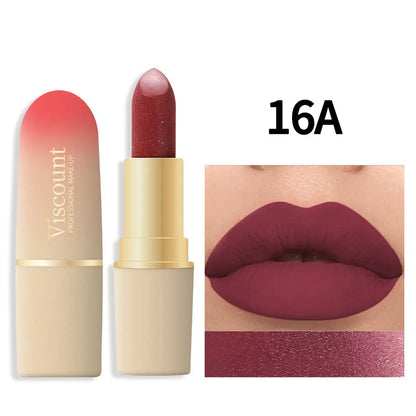 Waterproof And Durable Lipstick Velvet Fine Glitter Matte Lip And Cheek Dual-Use Lipstick eprolo