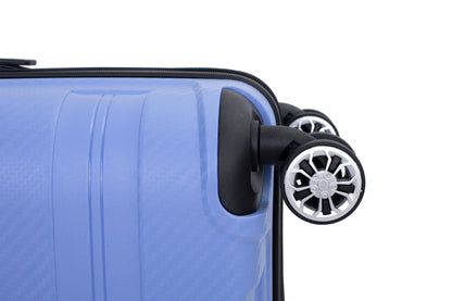 Hardshell Suitcase Spinner Wheels PP Luggage Sets Lightweight Durable Suitcase ,3-Piece Set (20/24/28) ,Purplish Blue eprolo