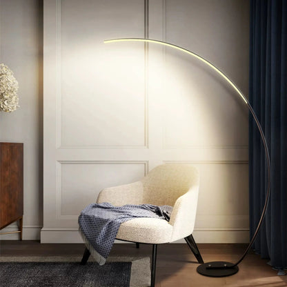 RGBW Modern Curve Floor Lamp | New Version Sangria Apricot