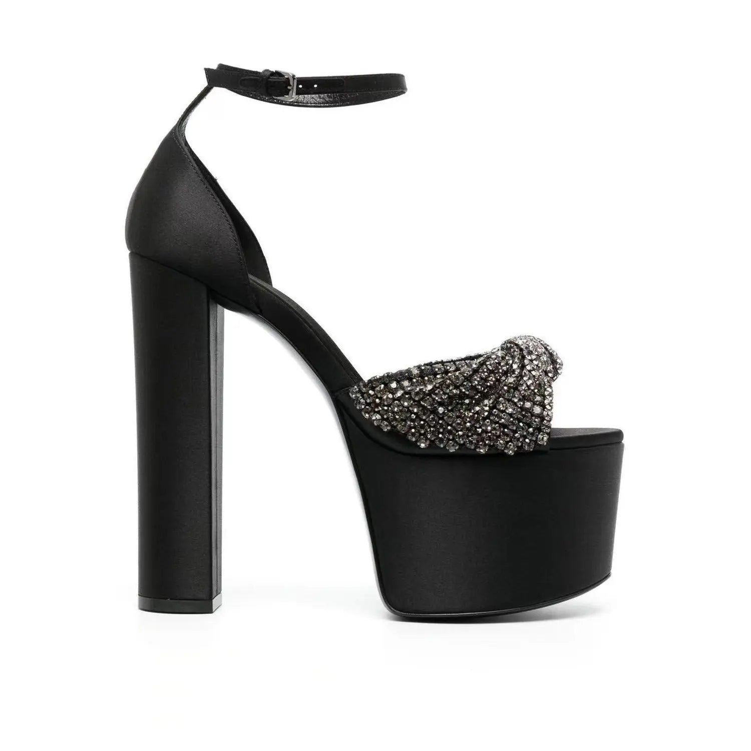 Rhinestone with thick heels and high heels sandals eprolo