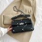 Popular New Texture Handbag Women's Bag Rivet Bag Summer Rhombus Chain Small Square Bag eprolo