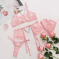 Grid Stitching Eyelash Lace Lanyard Chain Bow Waistband Erotic Underwear eprolo