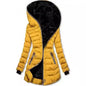 Women's cotton clothing hooded long sleeved warm and plush cotton clothing winter mid to long zipper jacket eprolo