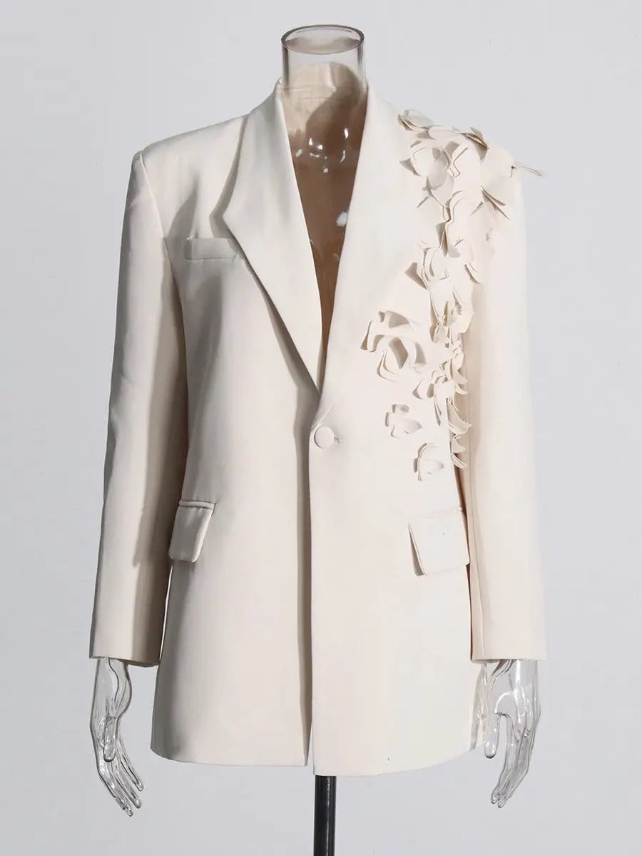 Splicing three-dimensional butterfly decoration suit jacket eprolo