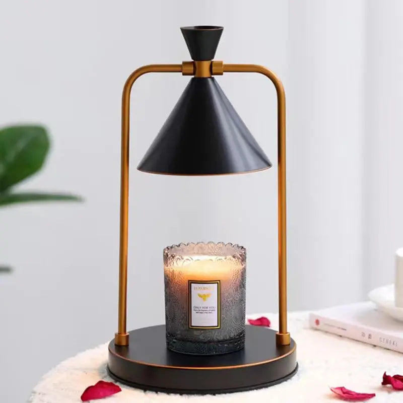 Aromatherapy desktop retro melting candle simple desk lamp bedroom dimmable melting wax lamp iron art fragrance night light eprolo