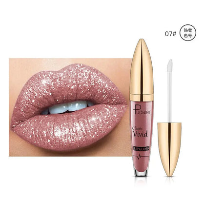 18 Colors Shiny Lip Gloss for Women Long Lasting Matte Glitter Liquid Lipstick Diamond Shiny Lip Gloss Waterproof Lip Makeup eprolo