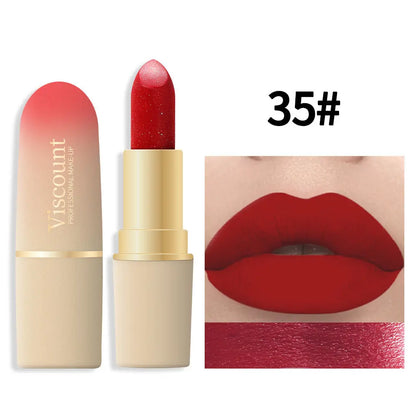 Waterproof And Durable Lipstick Velvet Fine Glitter Matte Lip And Cheek Dual-Use Lipstick eprolo