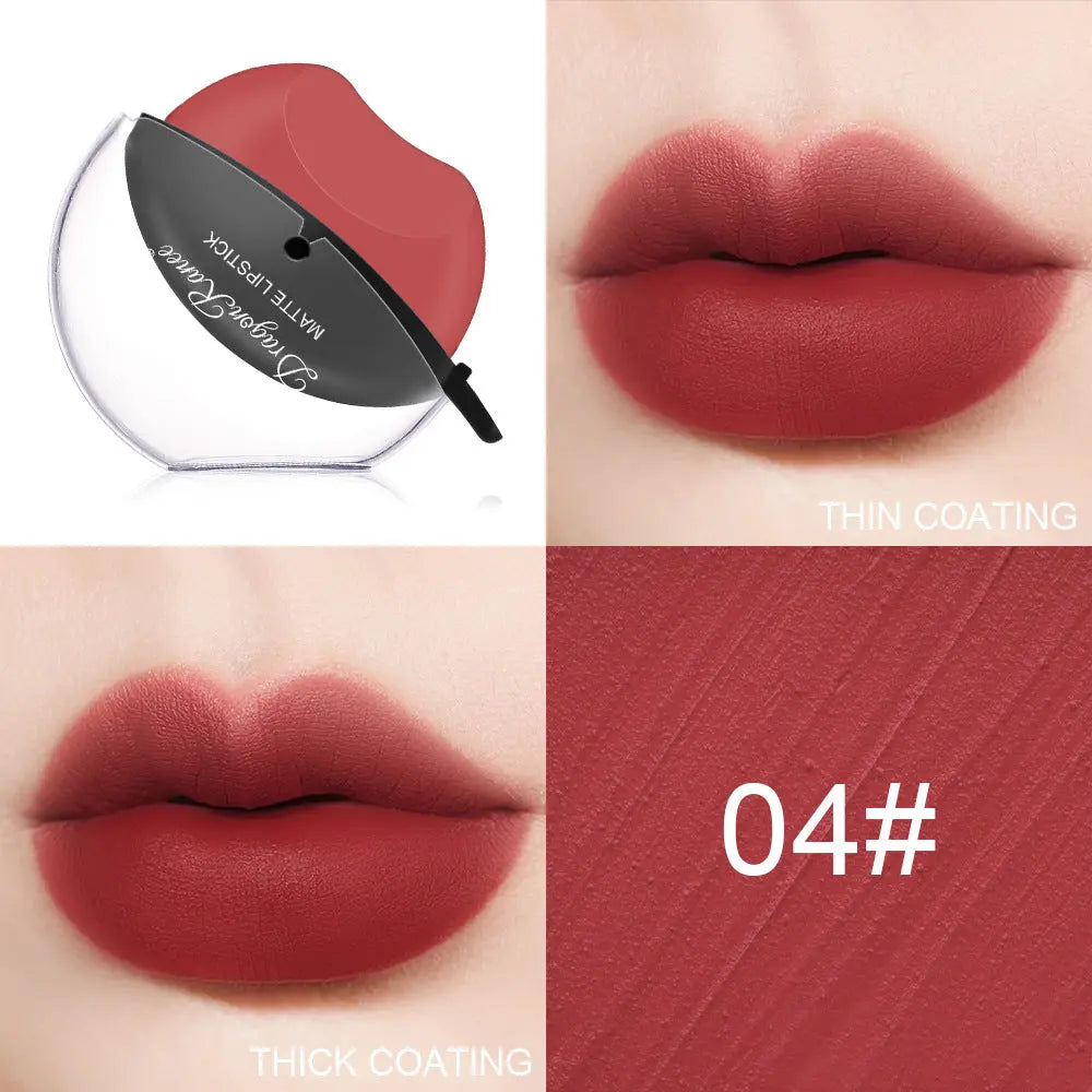 Sip Into Makeup Lazy Lip Lipstick Lipstick Is Not Easy To Fade Matte Makeup Effect Matte Lipstick Big Red Lipstick eprolo