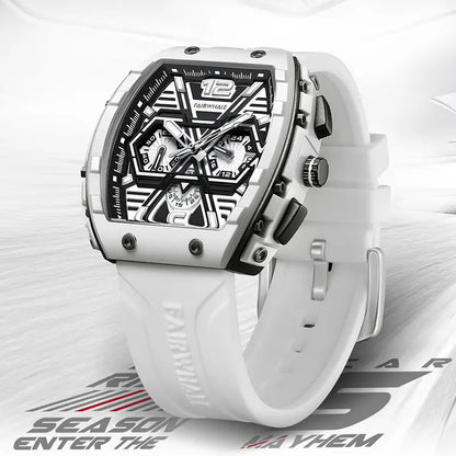 Men's multi-functional cool three eye shaking sonic explosive casual quartz wristwatch eprolo