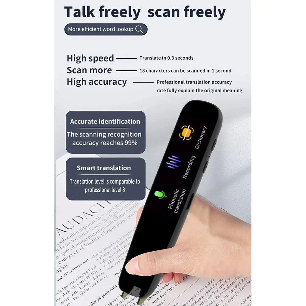 Smart AI Scan Reader Portable Voice Translator Scanner Pen WIFI AI Voice  Languages Translator For Dyslexia Autism eprolo