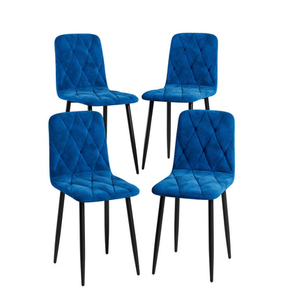 Dining Chairs Set of 4, Modern Kitchen Dining Room Chairs, Velvet Dining Chair Upholstered Cushion Seat and Sturdy Metal Legs eprolo