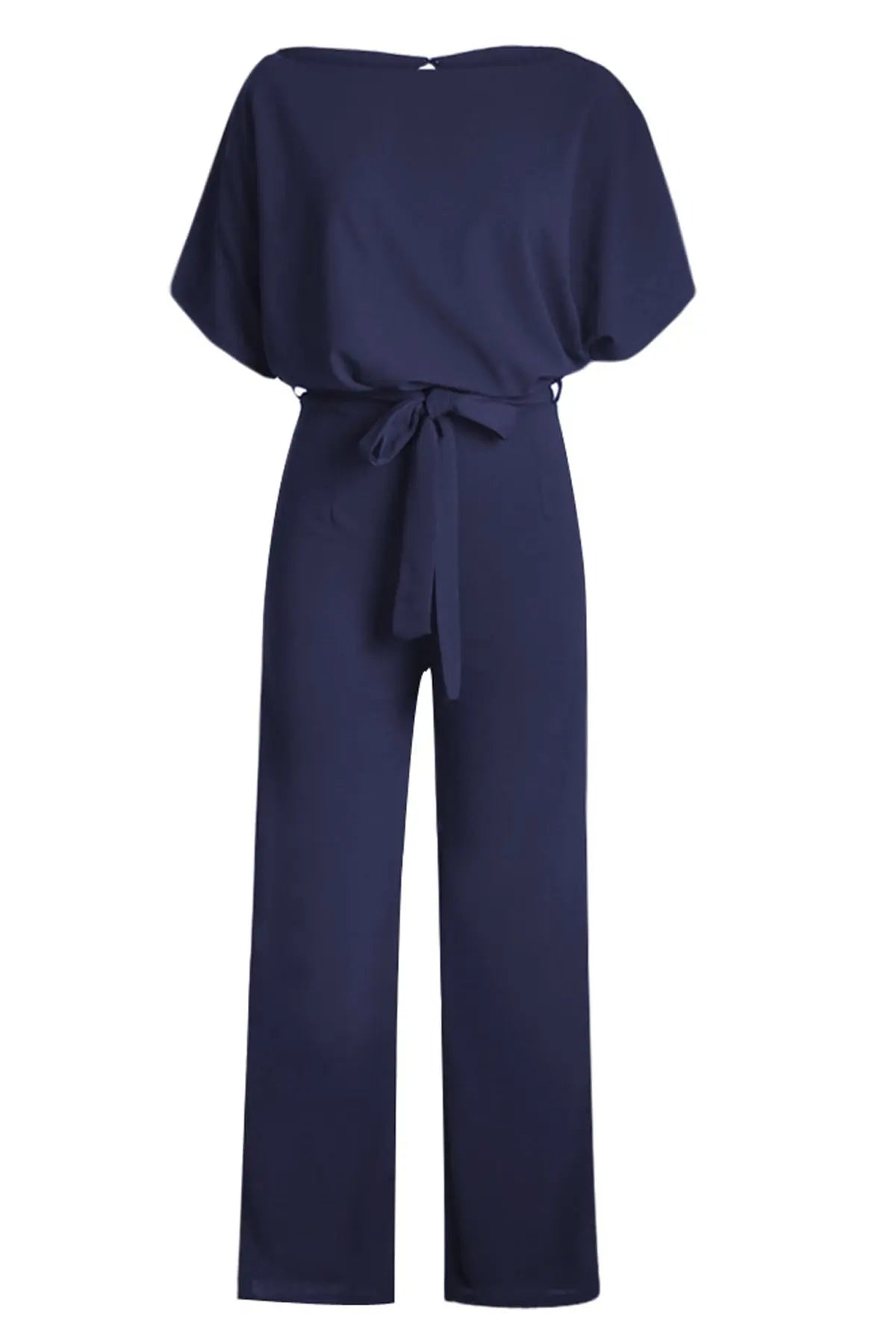 Chic Blue Oh So Glam Belted Wide Leg Jumpsuit Teal Demeter