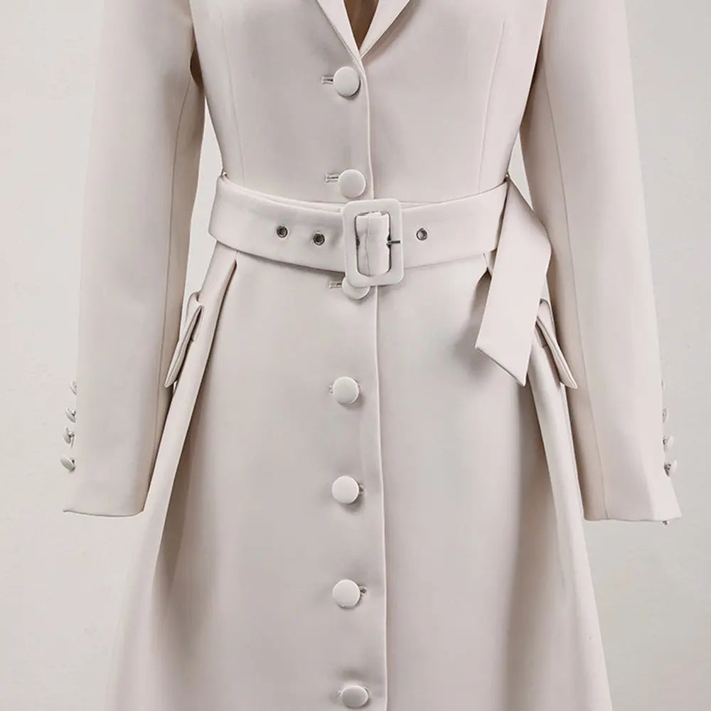 Belt and waist collection fashionable temperament single breasted solid color trench coat women's three-dimensional eprolo