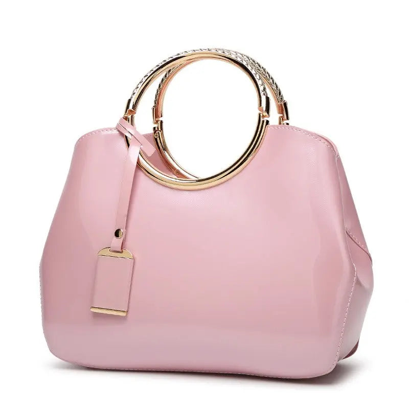 One-shoulder wedding bag shiny patent leather handle crossbody handbag bridal bag eprolo