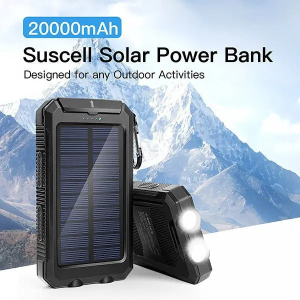 Strong waterproof solar power bank 20000mah compass solar mobile power bank eprolo