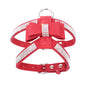 Sparkling rhinestone bow pet chest strap, rhinestone dog chest strap, suede microfiber dog chain pet supplies eprolo