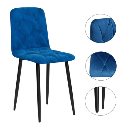 Dining Chairs Set of 4, Modern Kitchen Dining Room Chairs, Velvet Dining Chair Upholstered Cushion Seat and Sturdy Metal Legs eprolo