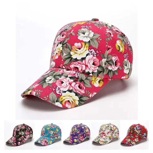 Small floral cloth peony cloth baseball cap cap duck bill hat eprolo