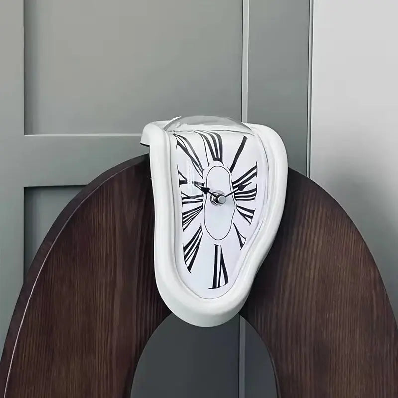 Twisted Corner Clock by Creative Home Decor: A Melting Clock with Roman Numerals, a Retro Time - Warp Wall Clock eprolo