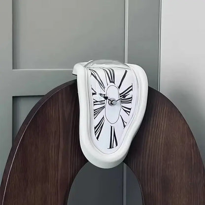 Twisted Corner Clock by Creative Home Decor: A Melting Clock with Roman Numerals, a Retro Time - Warp Wall Clock eprolo