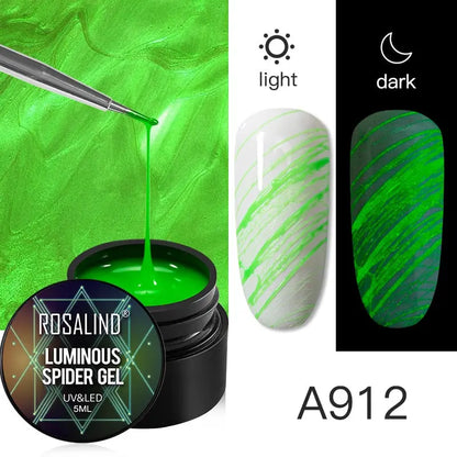 ROSALIND Gel Spider Line For Nails Art Gel Polish UV Colors Painting Gel Nail Polish Spider Gel Lacquer Web Stickers Gel Polish eprolo