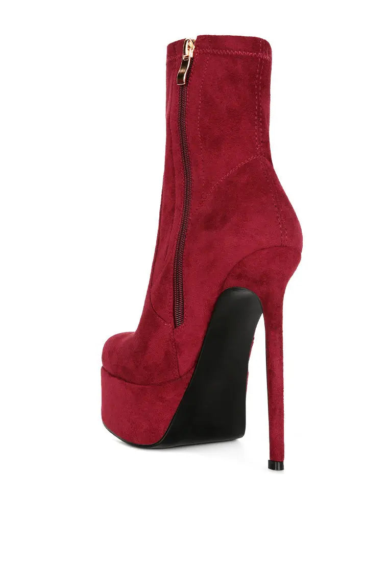 Clubbing High Heele Platform Ankle Boots Ruby Smudge