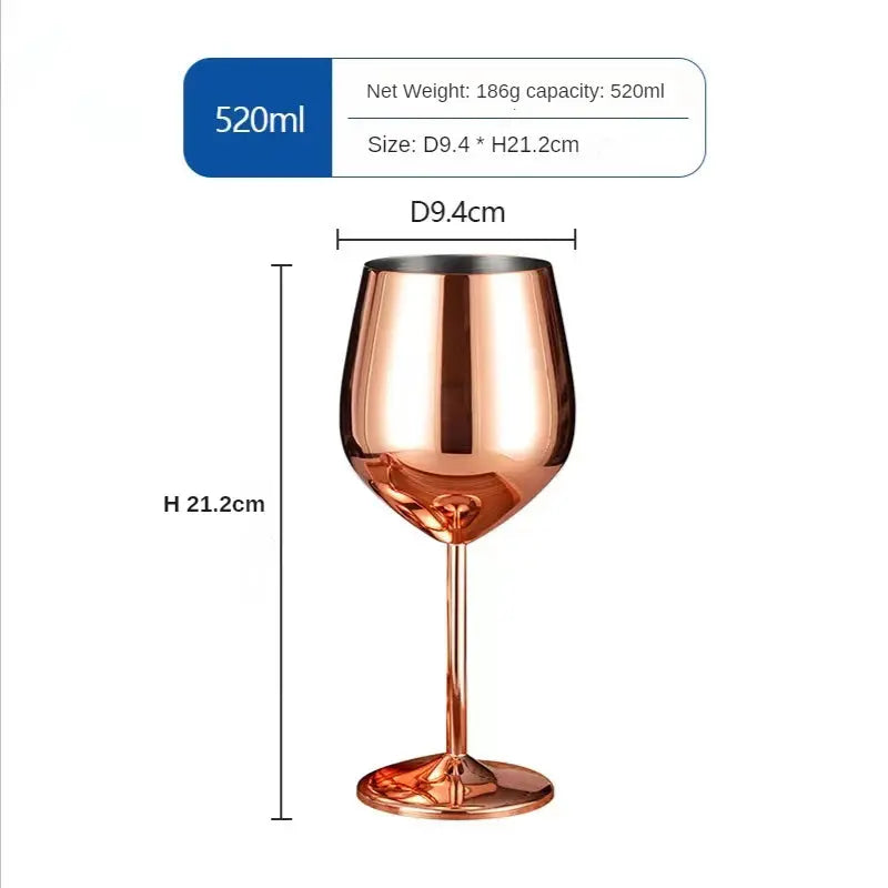 Stainless Steel Red Wine Glass Tall Glass Champagne Glass 500ML eprolo