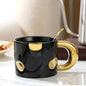 Creative Electroplated Ceramic Mug Office Large Handle Coffee Mug Home Breakfast Cup Juice Cup Milk Cups Couple Water Cup eprolo